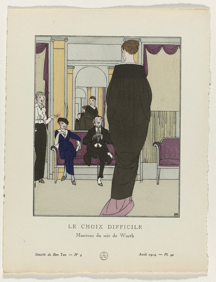 Planche de mode de la Gazette du Bon Ton, 1914