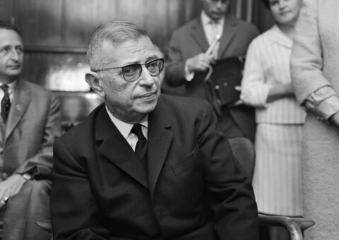 Jean-Paul Sartre à Helsinki, en juillet 1965