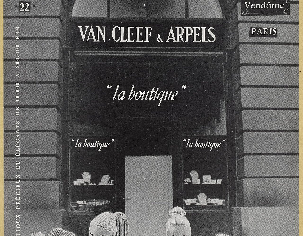 La devanture historique de Van Cleef & Arpels, place Vendôme à Paris