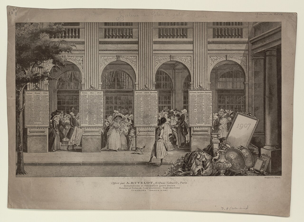 La galerie de Valois au Palais-Royal, où Boucheron ouvrit sa première boutique