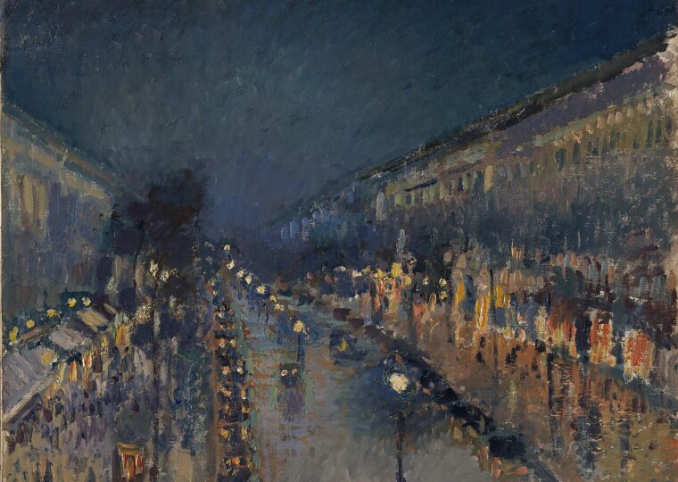 Boulevard Montmartre, effet de nuit, tableau de Camille Pissarro, 1897