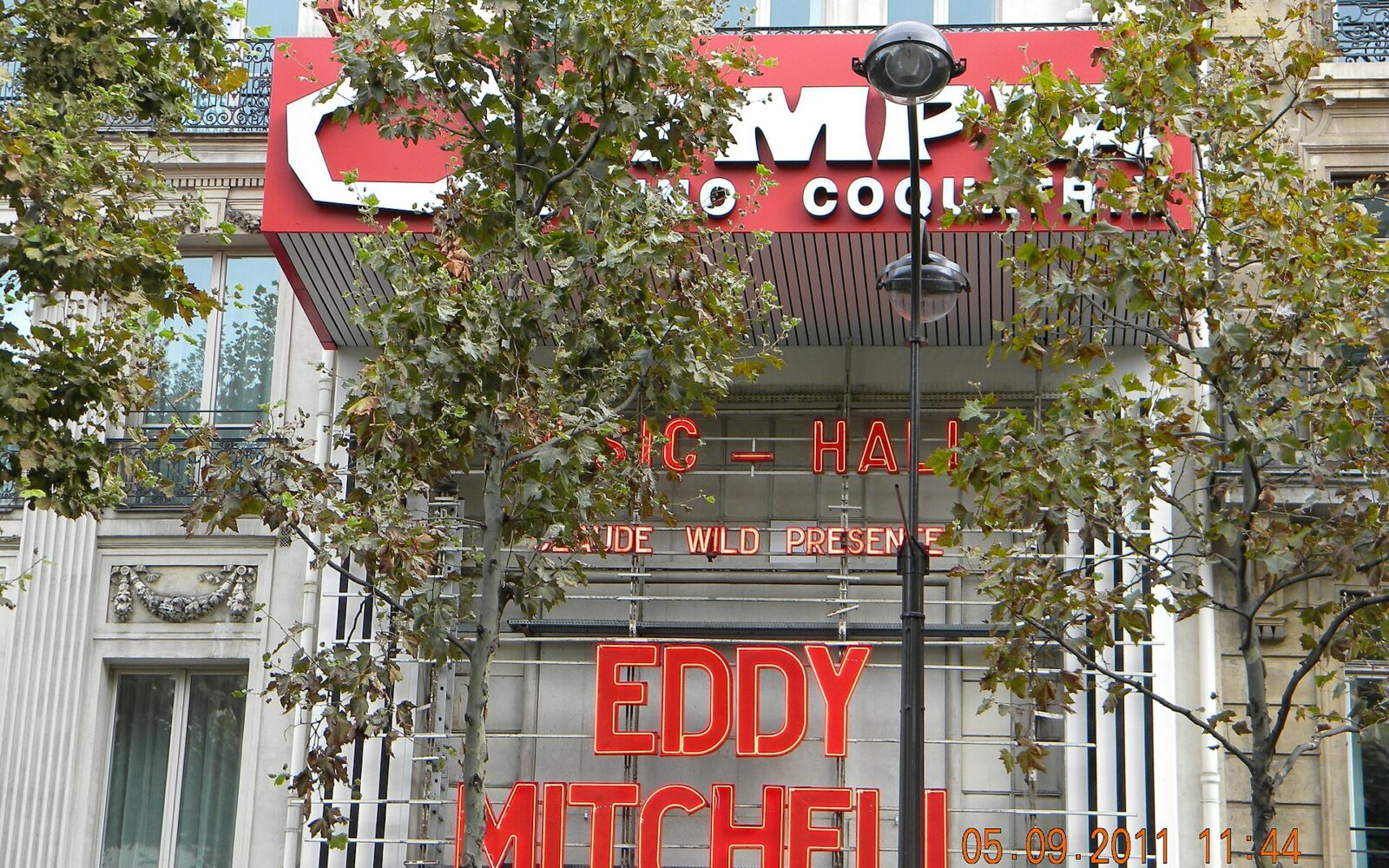 La façade de l'Olympia, boulevard des Capucines