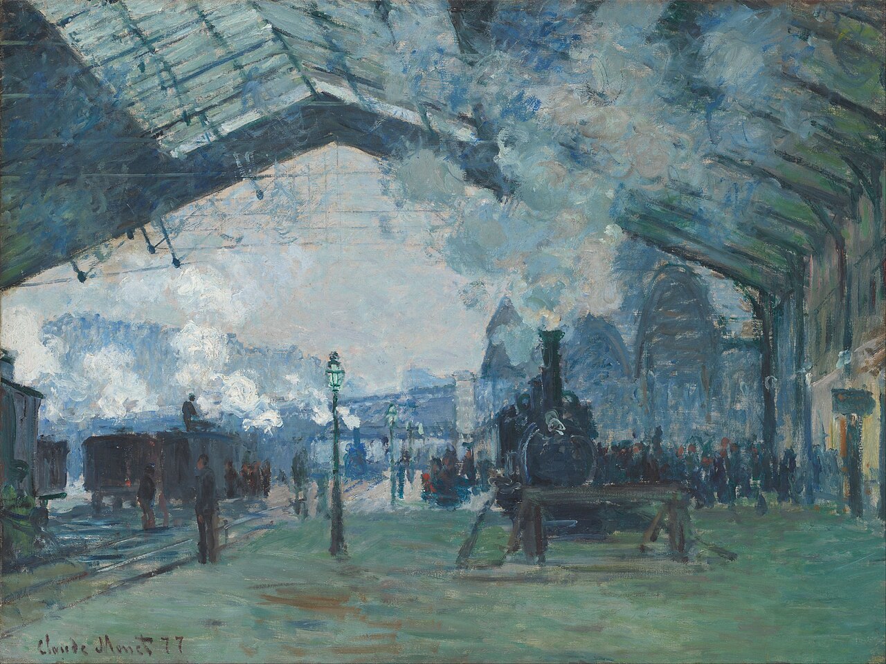 La Gare Saint-Lazare, tableau de Claude Monet, 1877