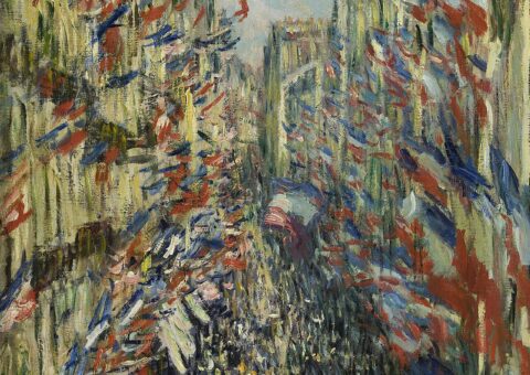 La Rue Montorgueil, fête du 30 juin 1878, tableau de Claude Monet