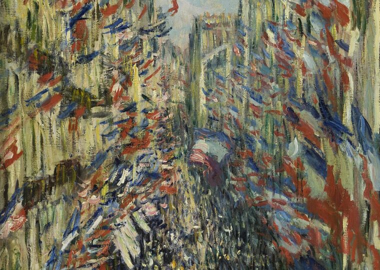 La Rue Montorgueil, fête du 30 juin 1878, tableau de Claude Monet