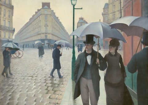 Rue de Paris, temps de pluie, tableau de Gustave Caillebotte, 1877
