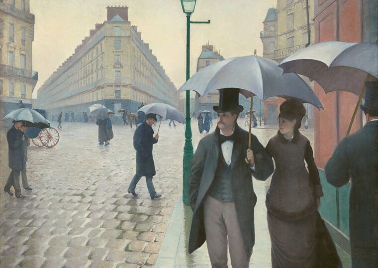 Rue de Paris, temps de pluie, tableau de Gustave Caillebotte, 1877