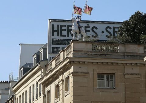 La façade Hermès, 24 rue du Faubourg Saint-Honoré à Paris