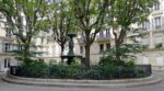 La fontaine aux trois nymphes de la cité de Trévise, au centre de sa place plantée