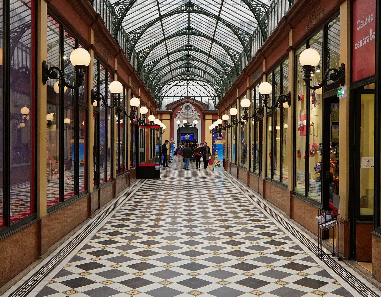 Le passage des Princes à Paris, sous sa verrière