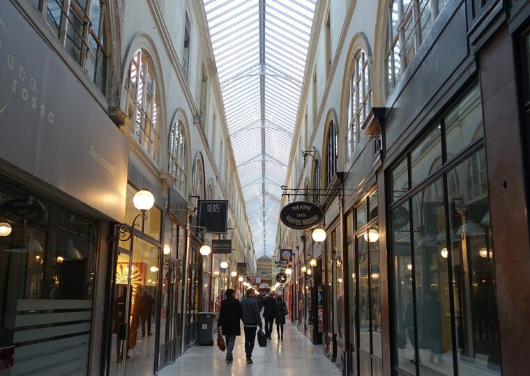Le passage Choiseul à Paris, l'un des plus longs de la capitale