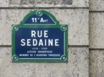 La plaque de la rue Sedaine, dans le 11e arrondissement de Paris
