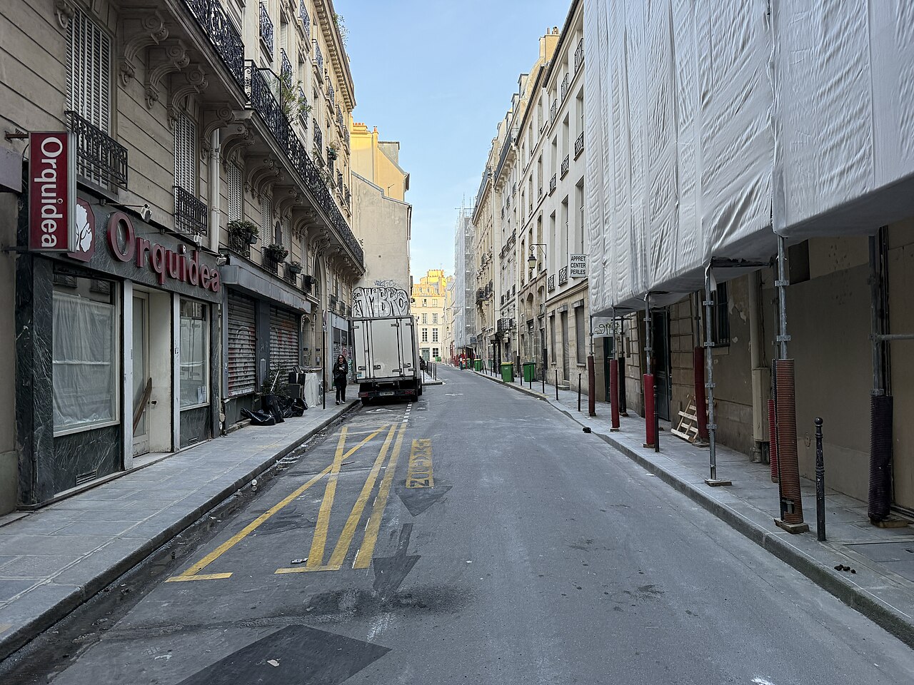 La rue Portefoin, près du Carreau du Temple, où s'écrit Recto Verso