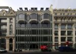 La façade métallique de l'immeuble du 124 rue Réaumur
