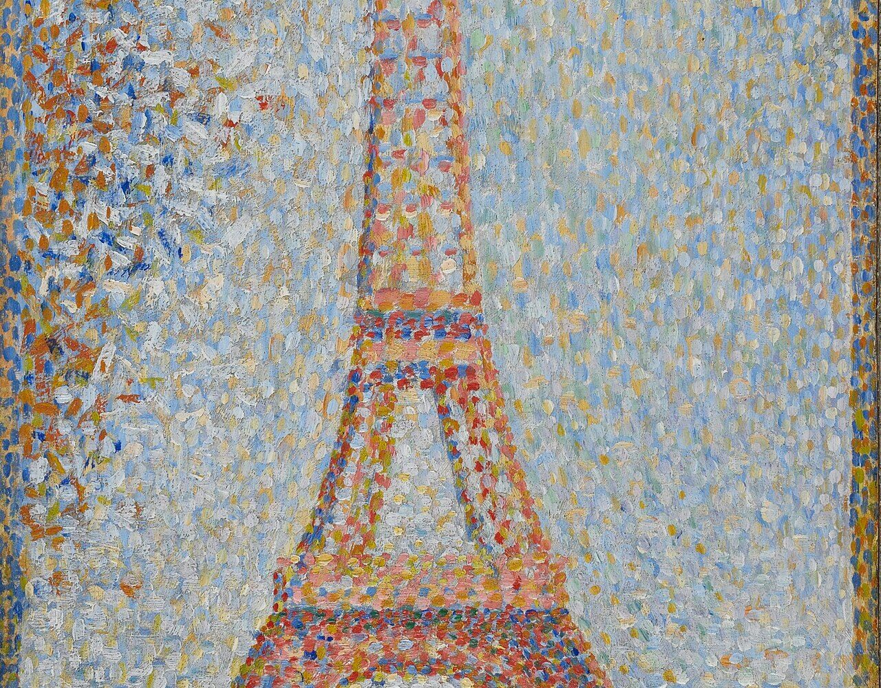 La Tour Eiffel, tableau pointilliste de Georges Seurat, vers 1889