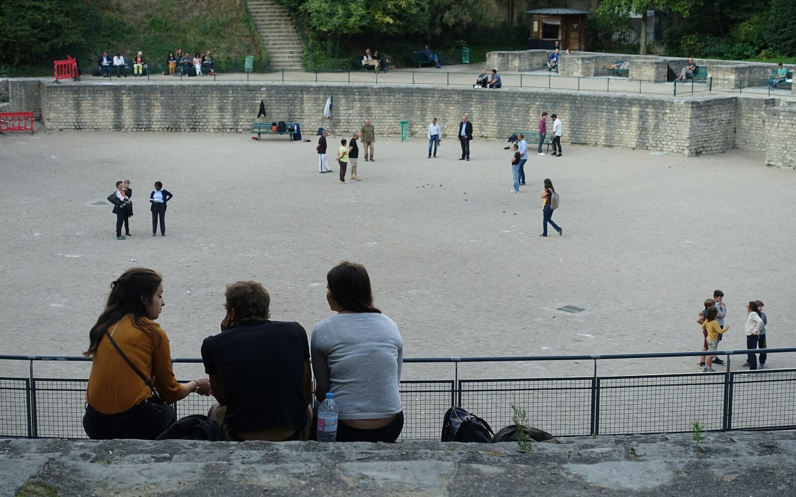 Les gradins des arènes de Lutèce, square Capitan