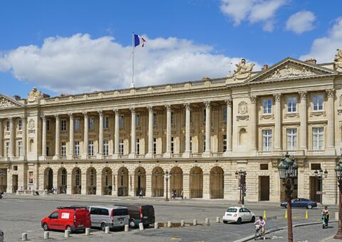La colonnade de l'hôtel de la Marine, place de la Concorde