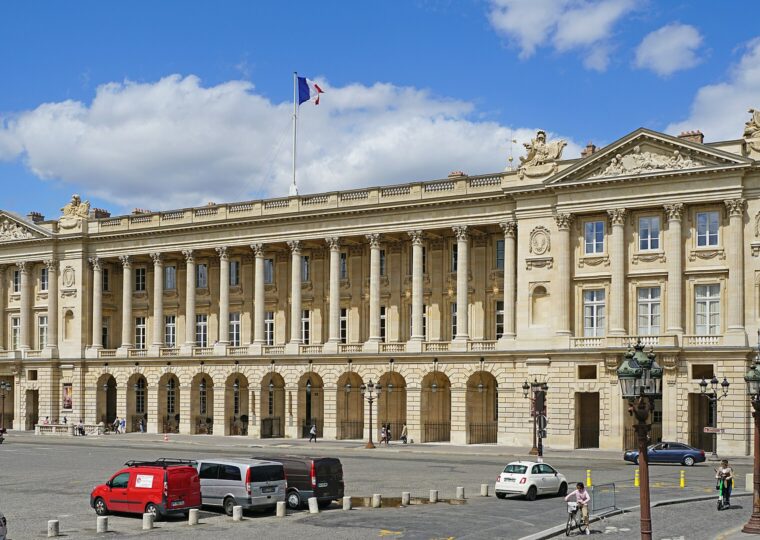 La colonnade de l'hôtel de la Marine, place de la Concorde