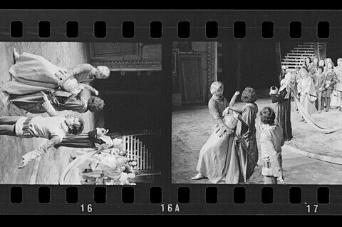 La façade néoclassique de l'Odéon-Théâtre de l'Europe