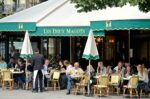 La terrasse des Deux Magots, place Saint-Germain-des-Prés