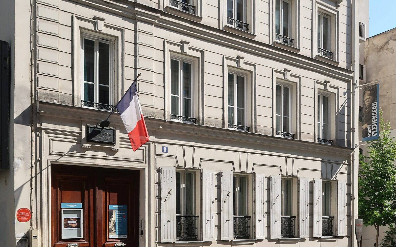 La maison du musée Clemenceau et son jardin, rue Benjamin-Franklin