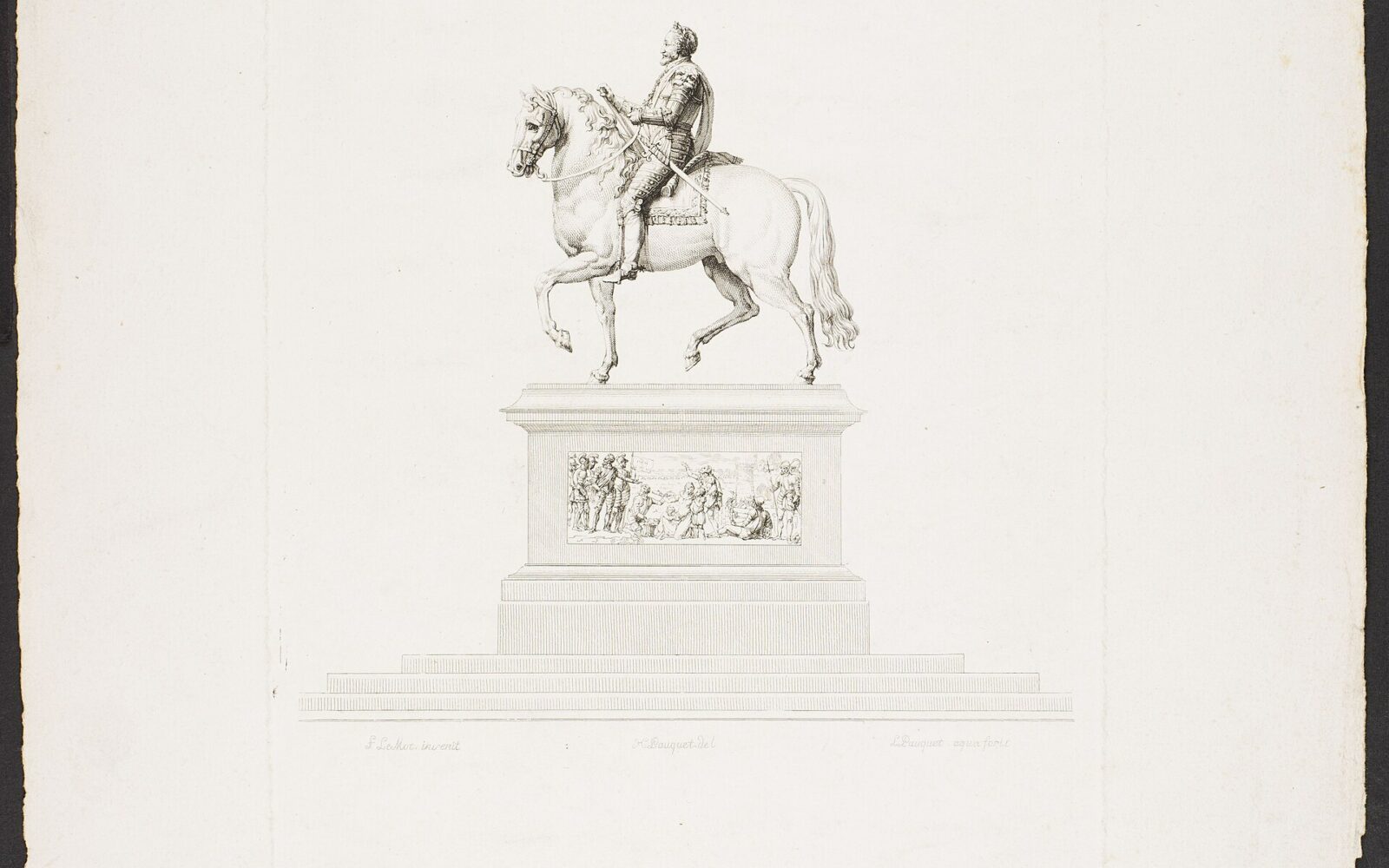 La statue équestre d'Henri IV sur le terre-plein du Pont Neuf