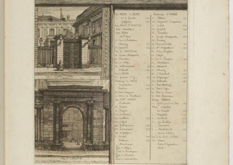 Le site du Bristol en 1862 : l'hôtel de Castellane, gravé au 112 du faubourg Saint-Honoré
