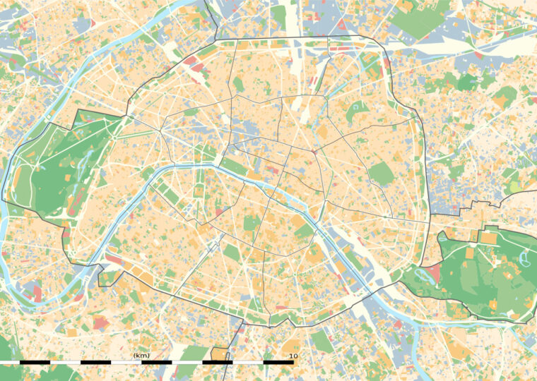 Le palais de Chaillot côté Trocadéro, siège du musée de l'Homme